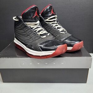 Nike Girls Air Jordan Big Ups 467894-001 Black Basketball Shoes Sneakers Size 7Y